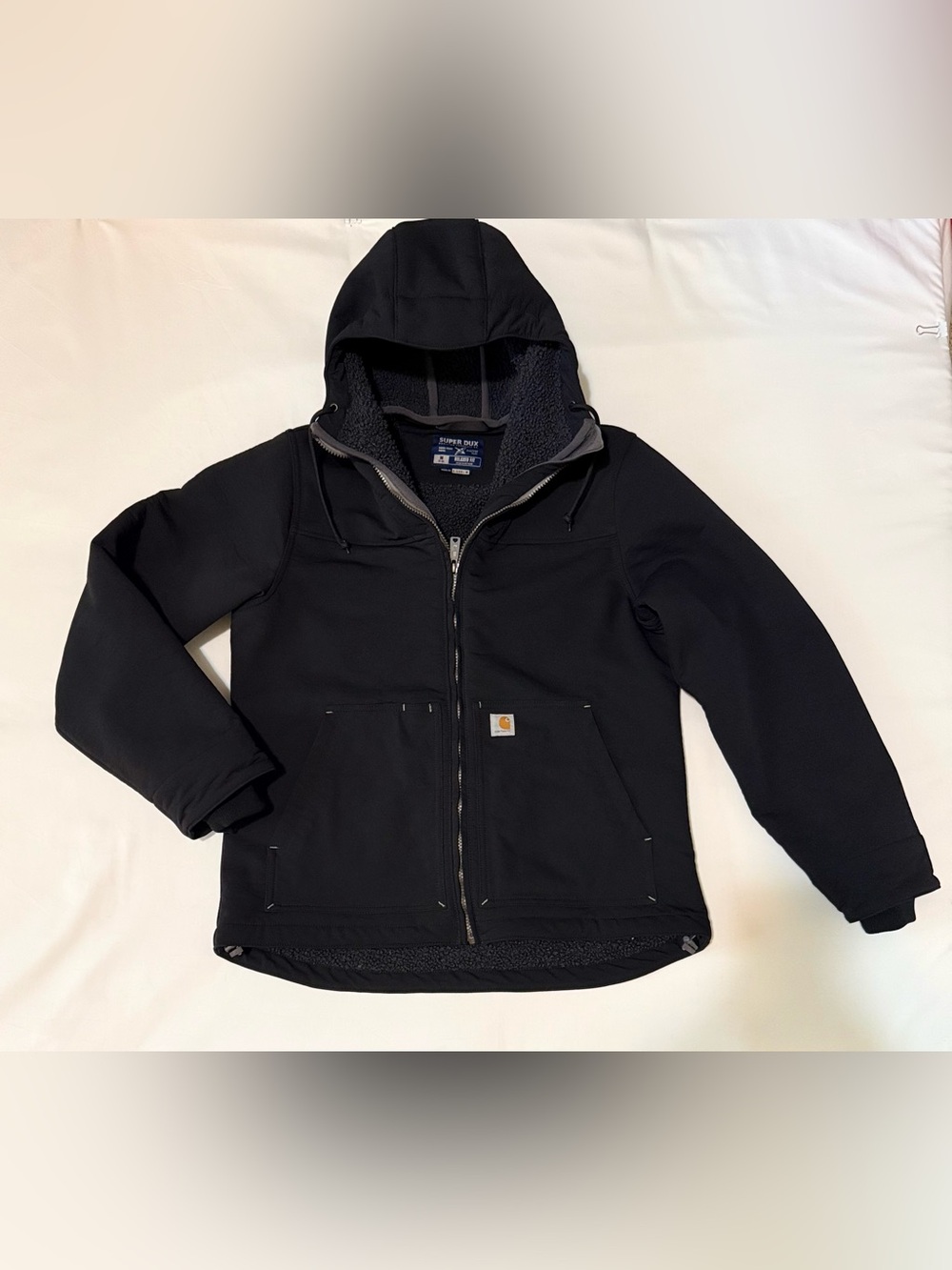 Women’s Carhartt Black Hooded Sherpa-Lined Jacket